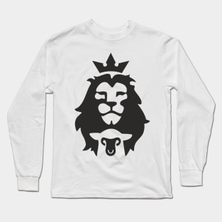 The Lion King & The Lamb - Lion Face - Lion of Judah - Christian Long Sleeve T-Shirt